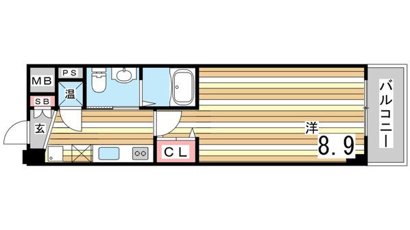 六甲道駅 徒歩5分 3階の物件間取画像